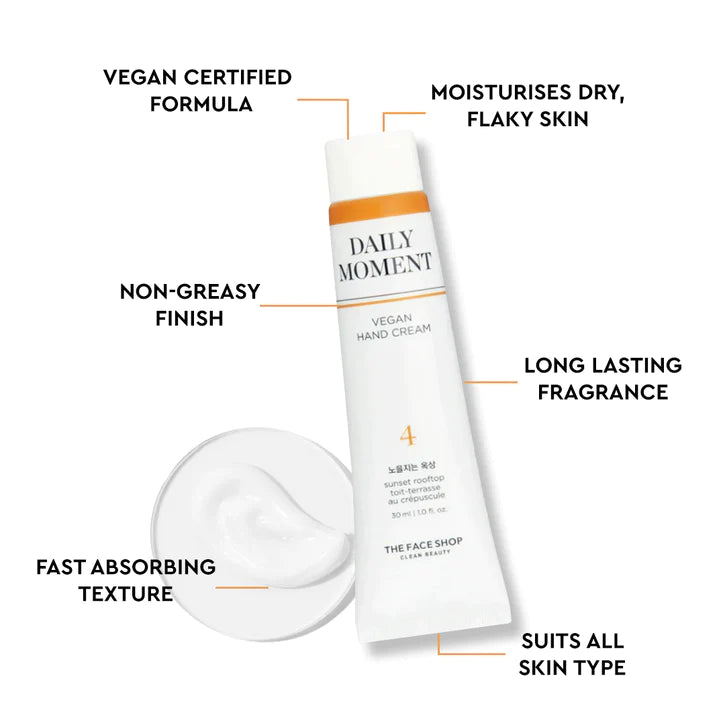 The Face Shop Daily Moment Hand Cream 04 Sunset Rooftop - 30ml ( Vegan )