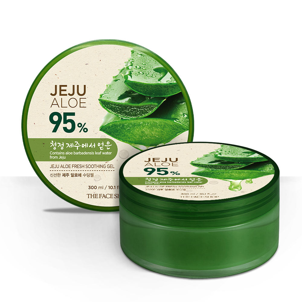 The Face Shop Jeju Aloe 95%, Fresh Soothing Gel - 300ml