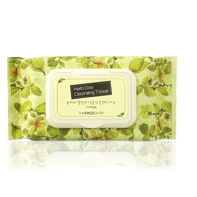 The Face Shop Herb Day Cleansing Wipes (70wipes)