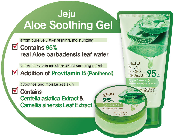 The Face Shop Jeju Aloe 95%, Fresh Soothing Gel - 300ml