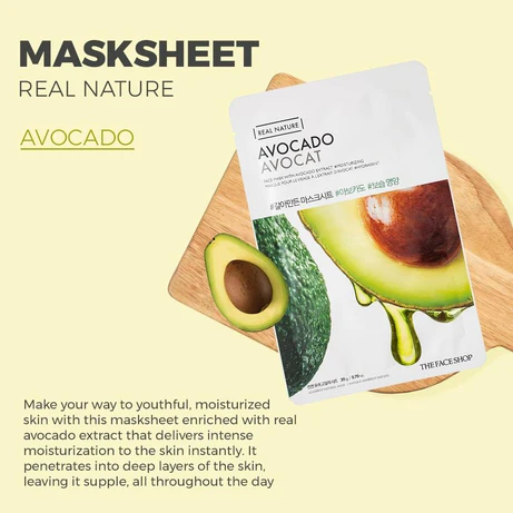 The Face Shop Real Nature Mask Sheet Avocado - 20g