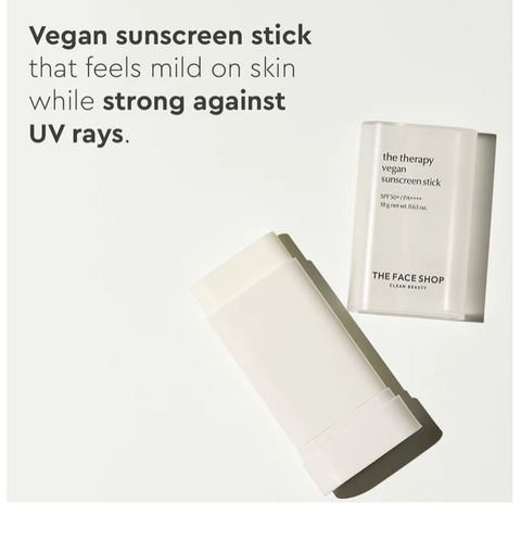 The The Face Shop The Therapy Vegan Sunscreen Stick SPF50+ PA++++ - 18g
