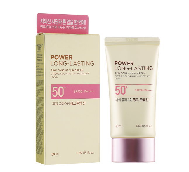 TFS POWER LONG-LASTING PINK TONE UP SUN CREAM