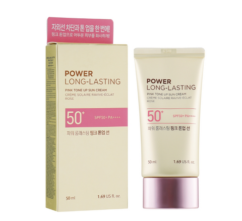 The Face Shop Power Long Lasting Pink Tone Up Sun Cream -  50ml