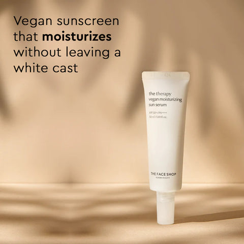 The Face Shop The Therapy  Vegan Moisturizing Sun Serum SPF50+ - 50ml