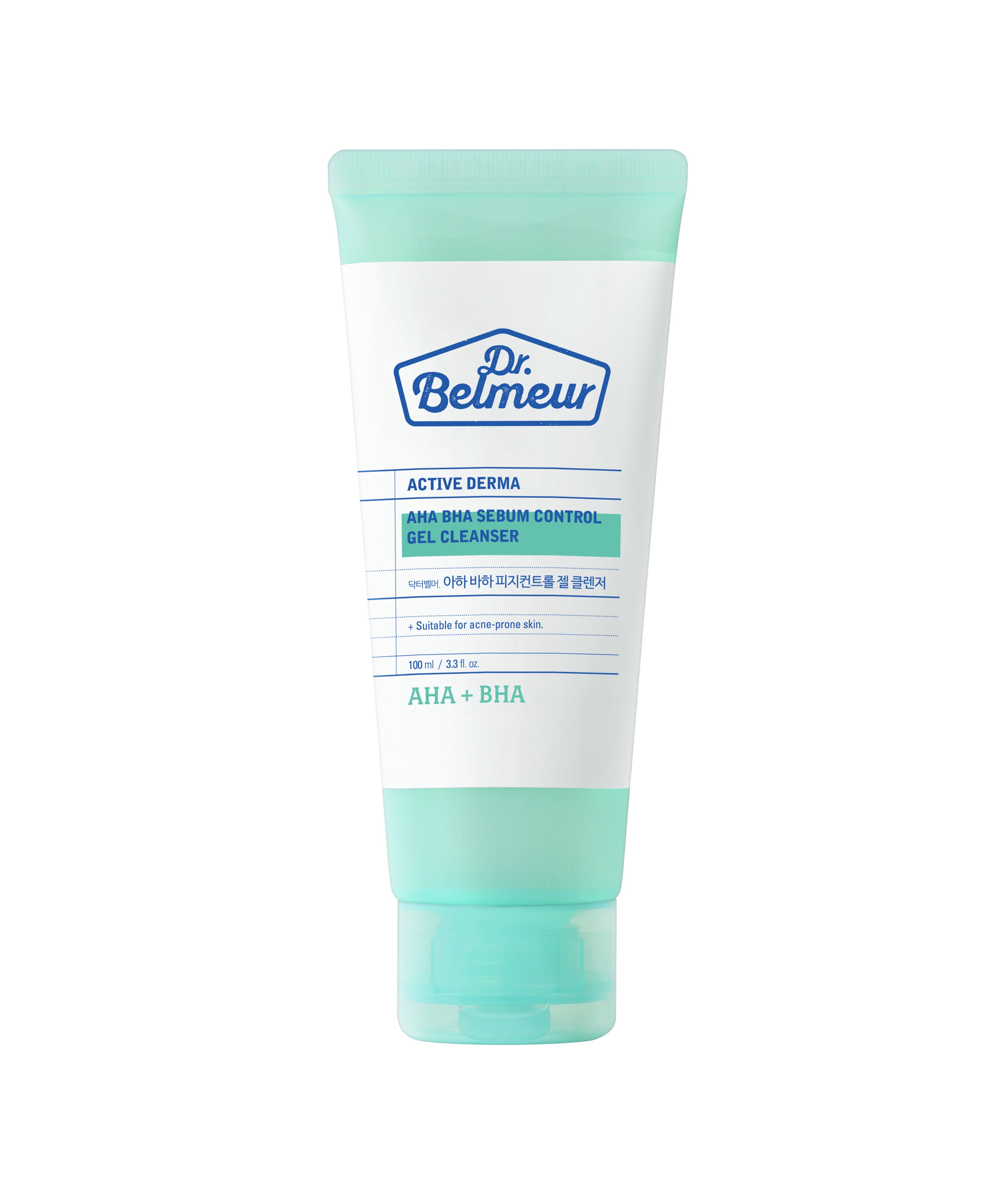 Dr Belmeur AHA/BHA Sebum Control Gel Cleanser 100ml - For Oily Skin