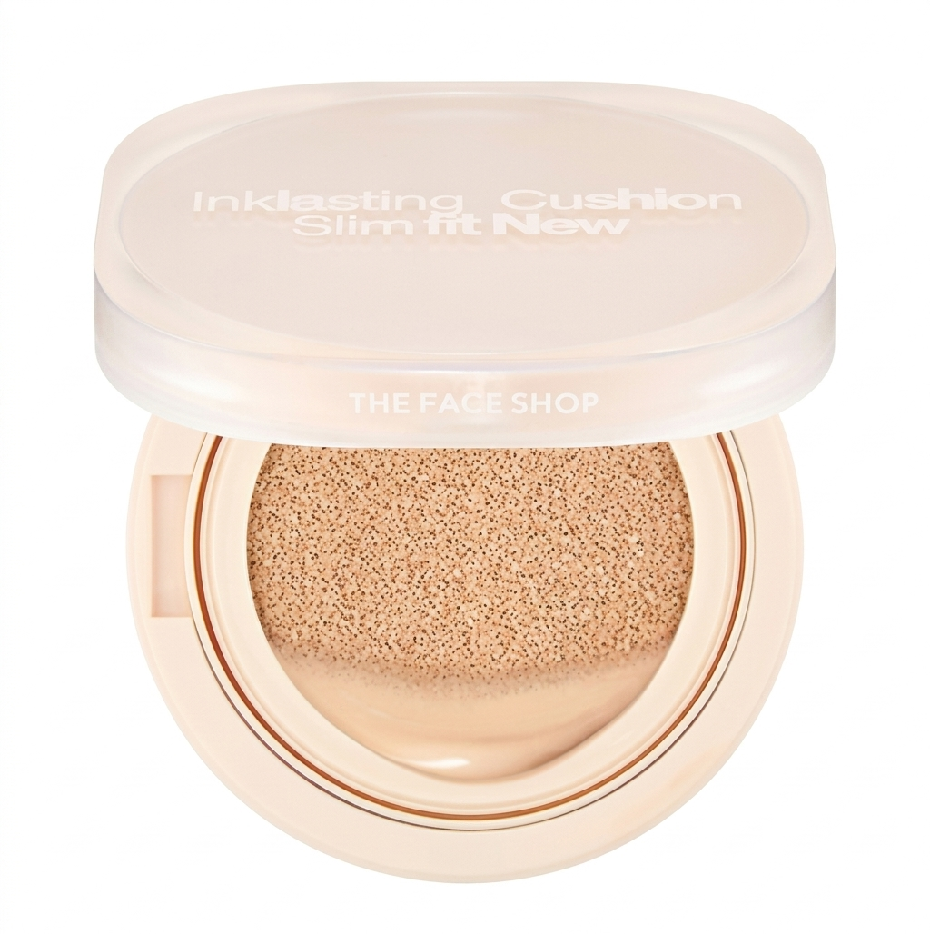 THEFACESHOP INK LASTING CUSHION SLIM FIT - V203 NATURAL BEIGE
