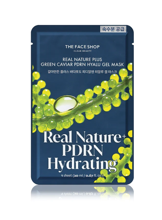 Real Nature Plus Green Caviar PDRN Hyalu Gel Mask - 20ml