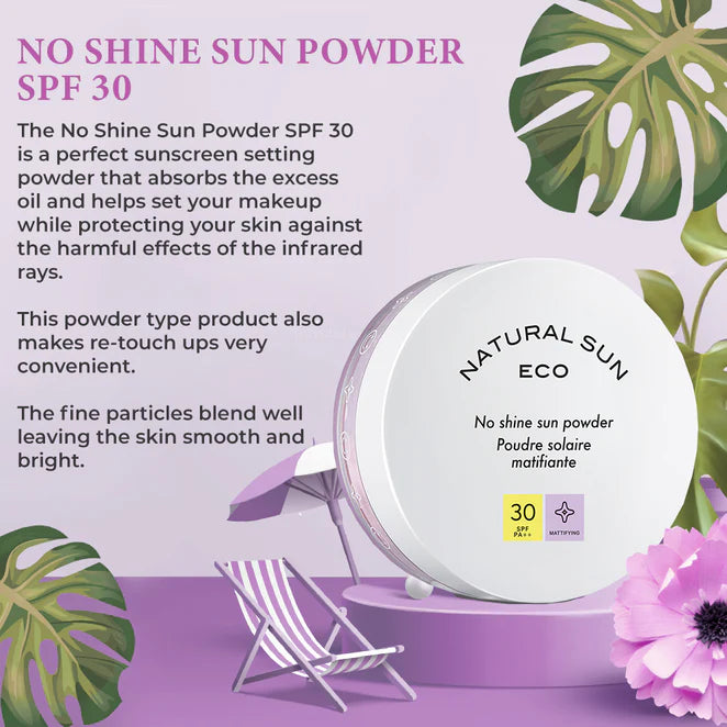 Natural Sun Eco NO SHINE Sun Powder Spf30 - 50 ml