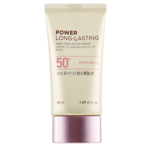 The Face Shop Power Long Lasting Pink Tone Up Sun Cream SPF50 -  50ml