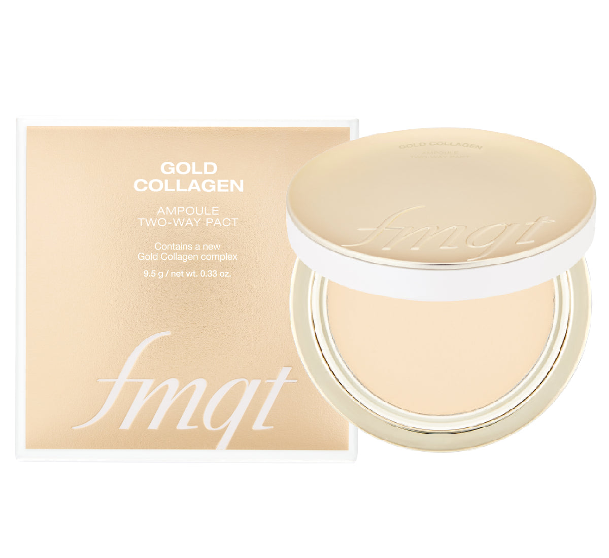 FMGT Gold Collagen Ampoule Two-Way Pact  Apricot Beige V201 - 10g