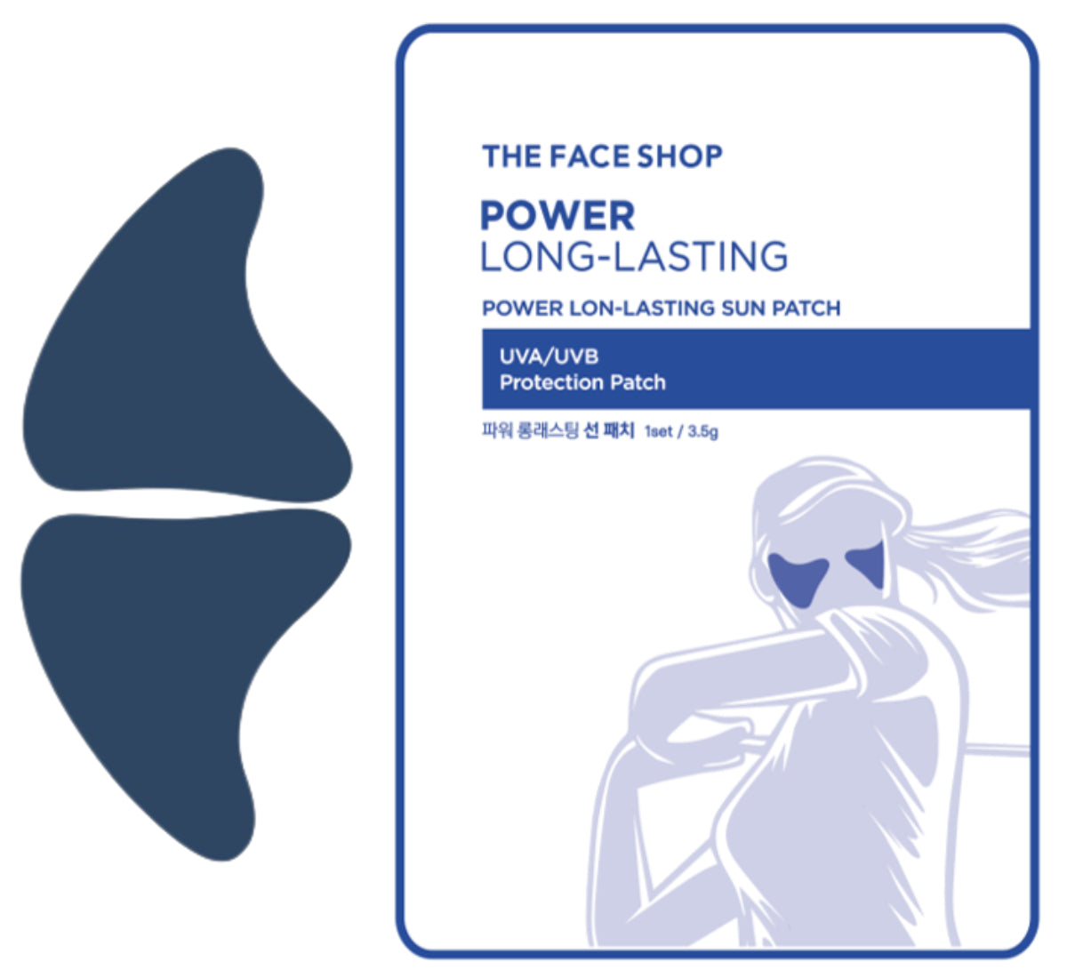 The Face Shop Power Long Lasting Sun Patch ( Navy Blue ) - 1pair