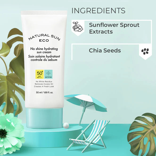 Natural Sun Eco No Shine Hydrating Sun Cream ( MATTIFYING) SPF 50- 30 ml