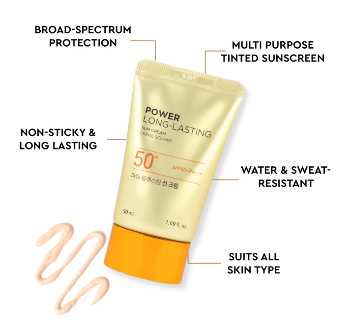 The Face Shop Power Long Lasting Sun Cream - 50ml