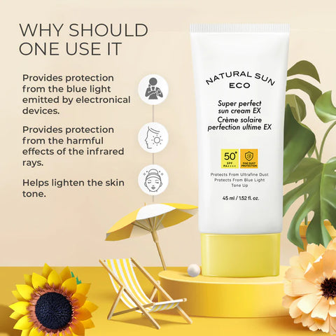 Natural Sun Eco SUPER PERFECT Sun Cream ( Fine Dust ) - 50ml