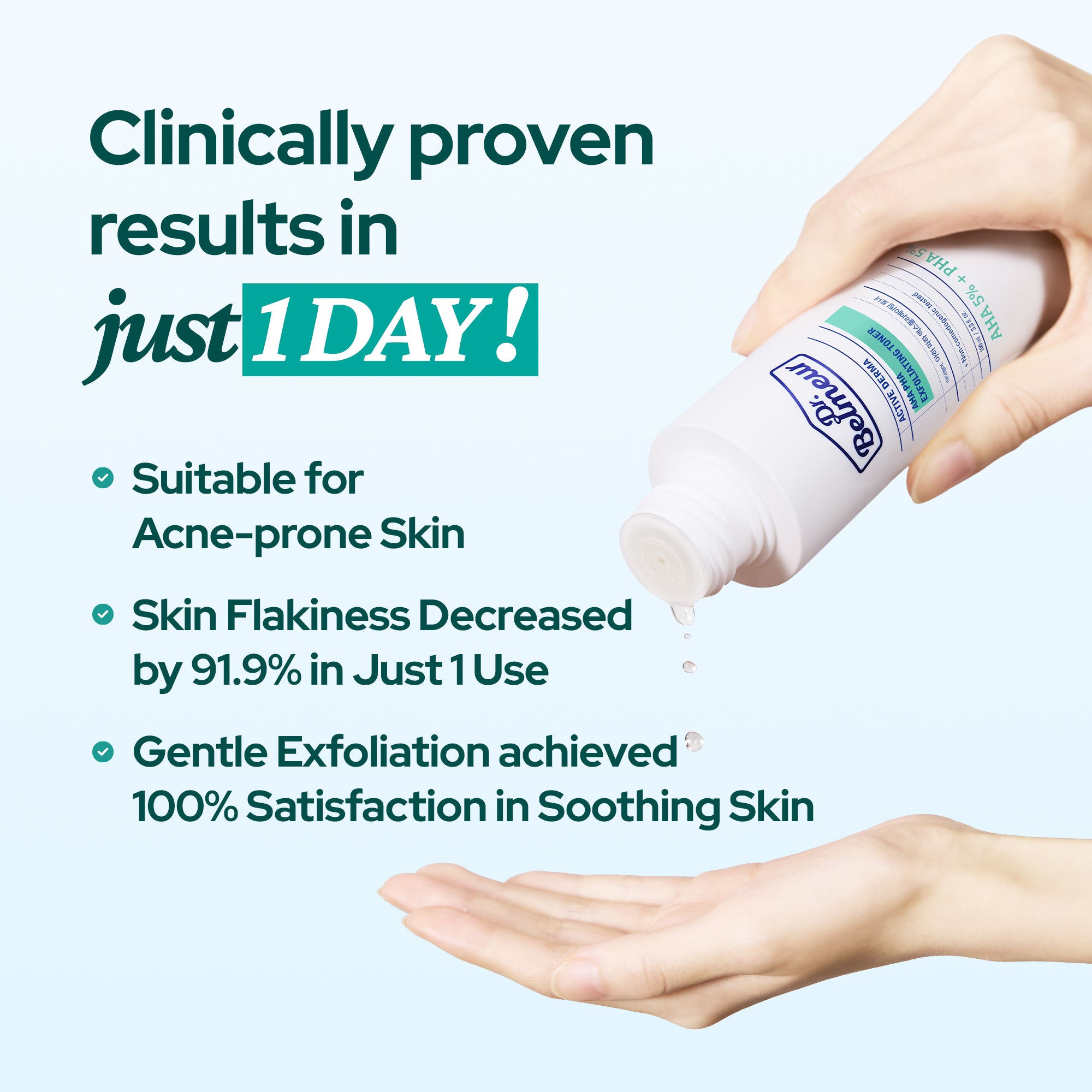 Dr Belmeur AHA/PHA Exfoliating Toner 100ml - Pore Refining Toner