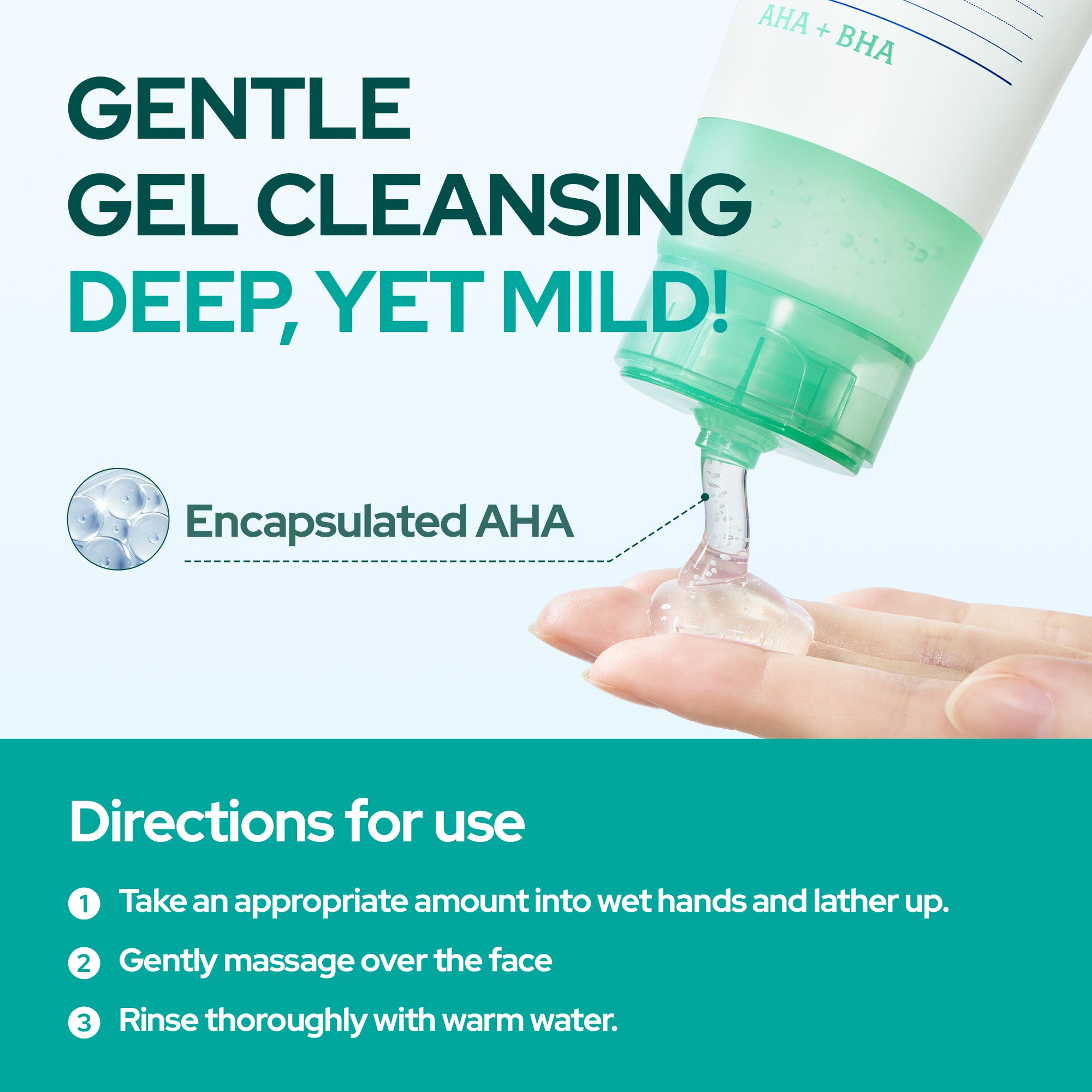 Dr Belmeur AHA/BHA Sebum Control Gel Cleanser 100ml - For Oily Skin