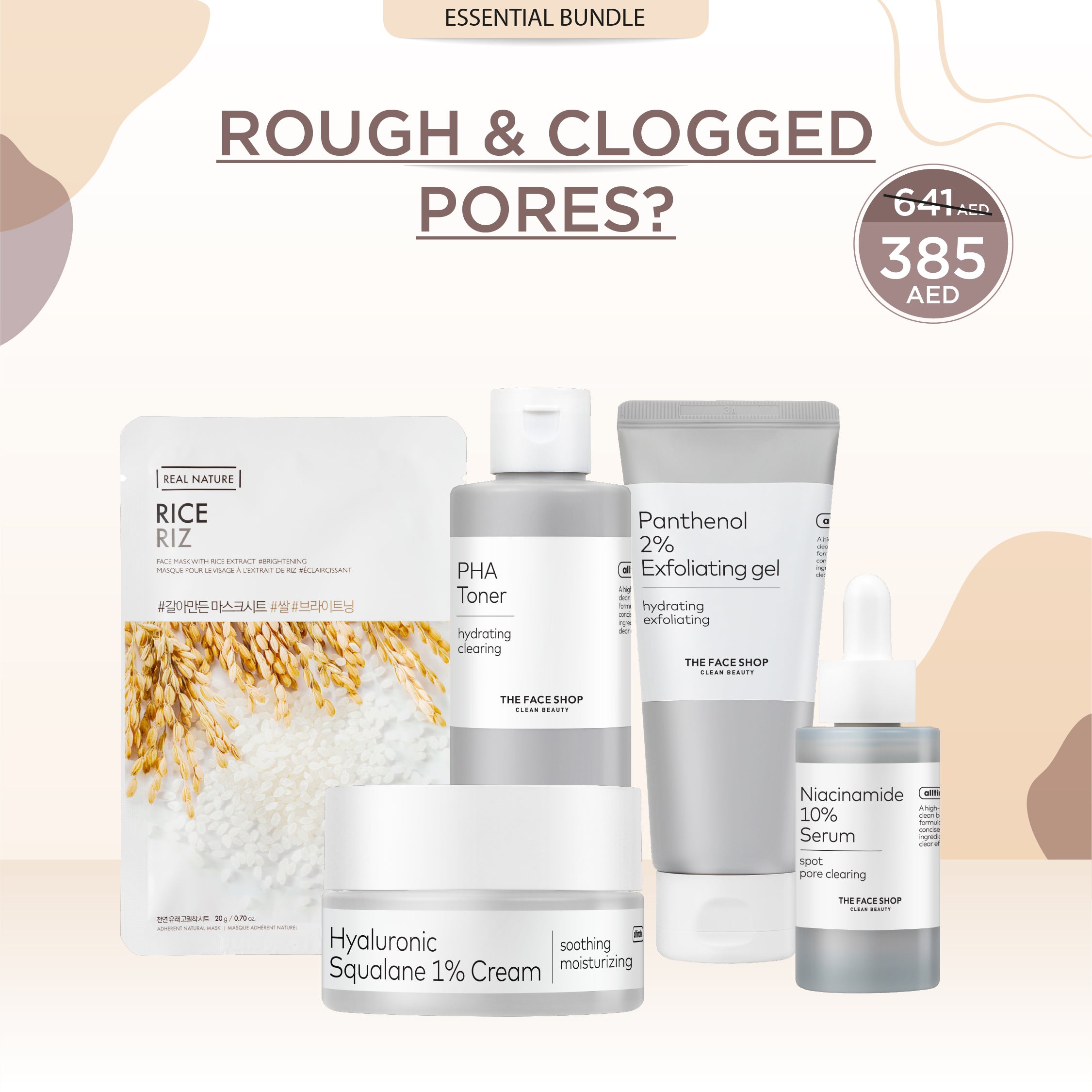 Bundle essentials for hydrating & exfoliating