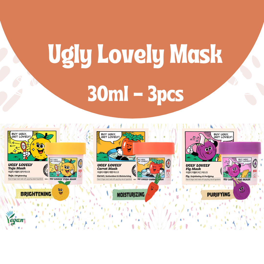 Ugly Lovely Mask ( Vegan ) Set - 30ml for 3pcs