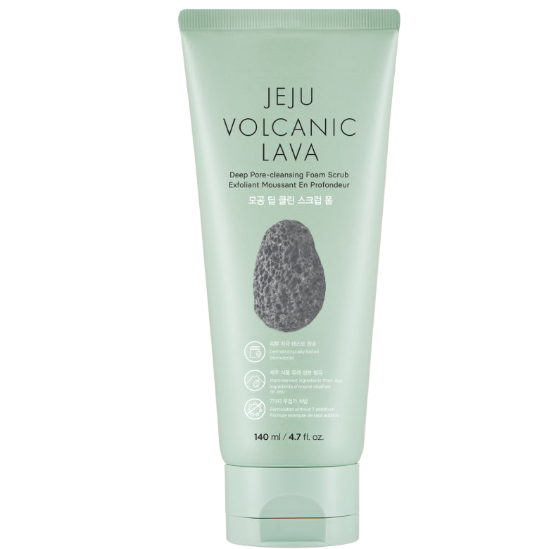 The Face Shop Jeju Volcanic Lava Deep Pore Cleansing Foam Scrub - 140ml