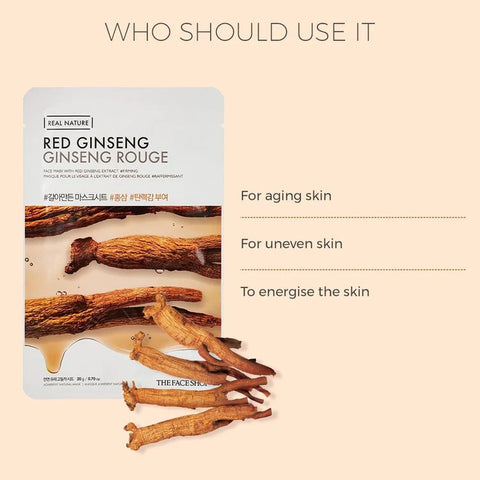The Face Shop Real Nature Red Ginseng Face Mask Sheet - 20g