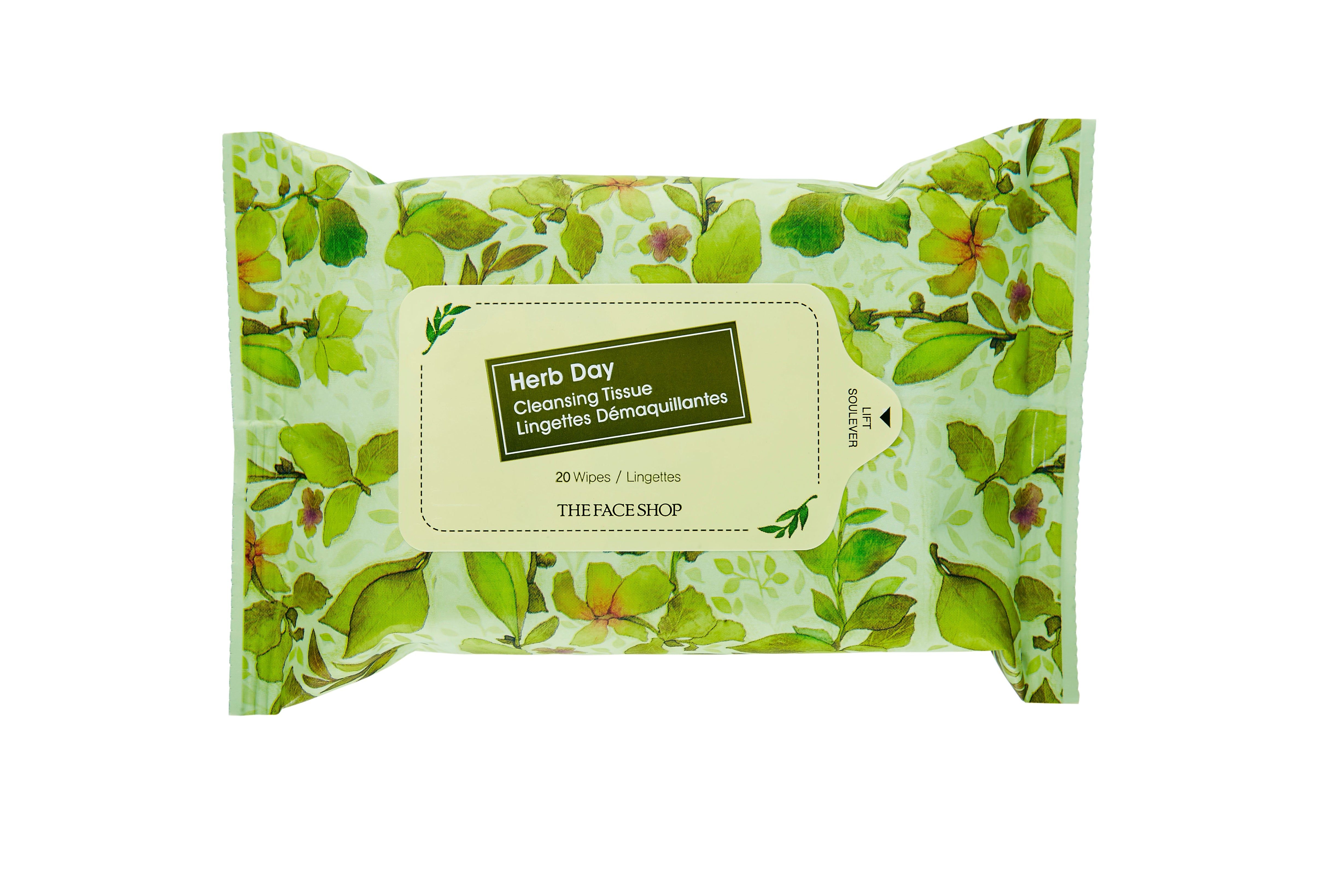 The Face Shop Herb Day Cleansing Wipes (20 Wipes)