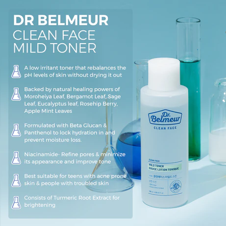 Dr. Belmeur Clean Face Mild Toner - 145ML