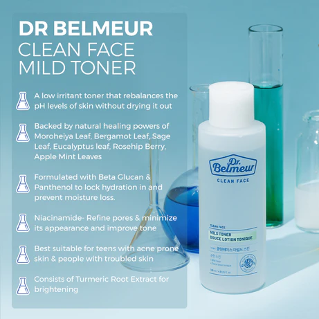 Dr.Belmeur Clean Face Mild Toner - 145ml