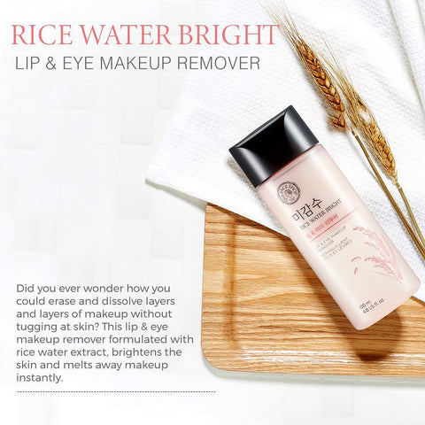 The Face Shop Rice Water Bright Makeup Remover For Lip & Eye- 120ml
