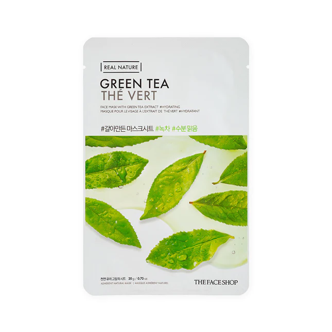 The Face Shop Real Nature Mask Sheet Green Tea Face - 20g