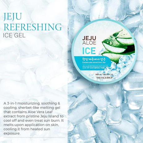 The Face Shop Jeju Aloe Ice Refreshing Soothing Gel -  300ml