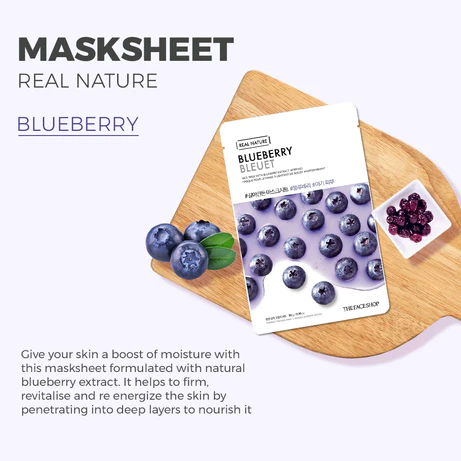 The Face Shop Real Nature Face Mask Blueberry - 20g