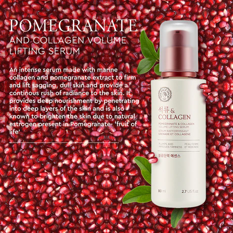 The Face Shop Pomegranate & Collagen Volume Lifting Serum - 80ml