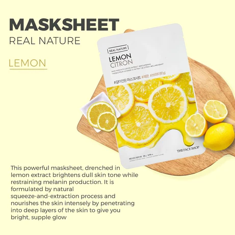 The Face Shop Real Nature Mask Sheet Lemon - 20g