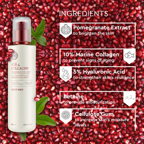 The Face Shop Pomegranate & Collagen Volume Lifting Emulsion - 140ml