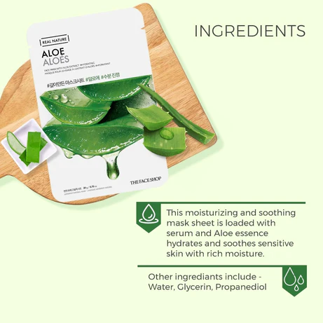 The Face Shop Real Nature Mask Sheet Aloe - 20g