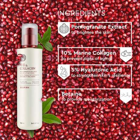 The Face Shop Pomegranate & Collagen Volume Lifting Toner - 160ml