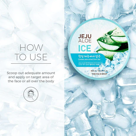The Face Shop Jeju Aloe Ice Refreshing Soothing Gel -  300ml