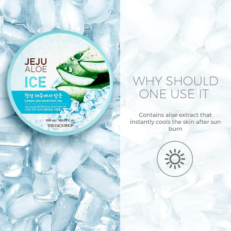 The Face Shop Jeju Aloe Ice Refreshing Soothing Gel -  300ml