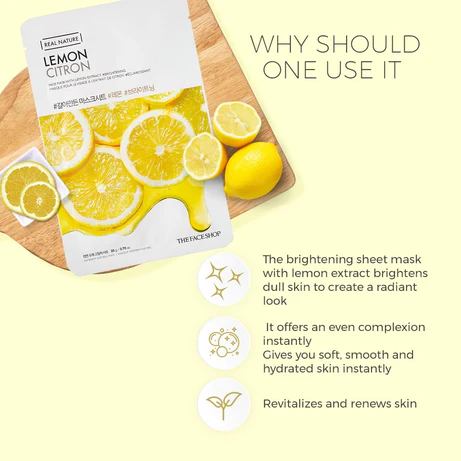 The Face Shop Real Nature Mask Sheet Lemon - 20g