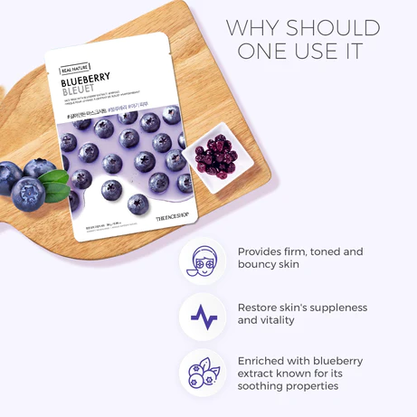 The Face Shop Real Nature Face Mask Blueberry - 20g