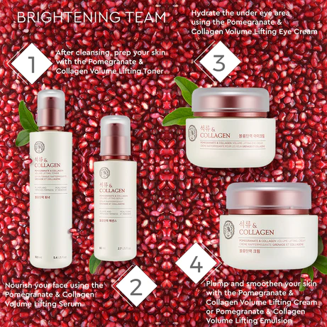 The Face Shop Pomegranate & Collagen Volume Lifting Serum - 80ml