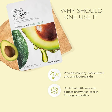 The Face Shop Real Nature Mask Sheet Avocado - 20g