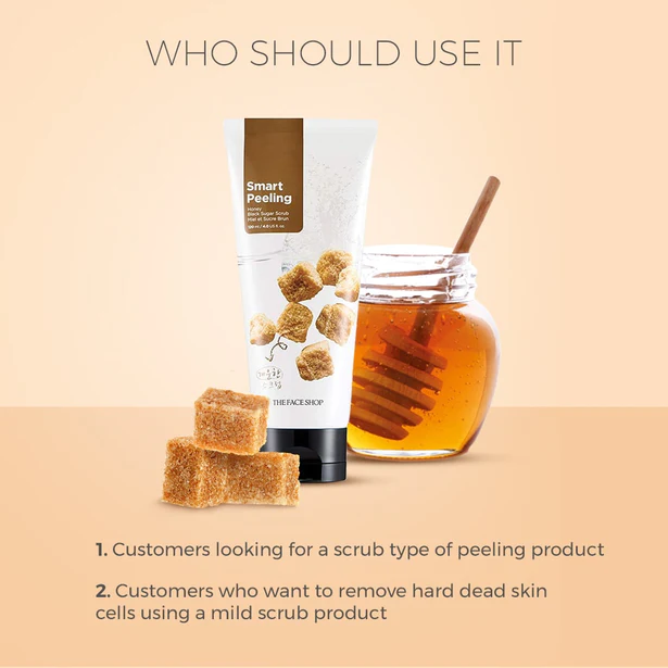 The Face Shop Smart Peeling Honey Black Sugar Scrub - 120ml