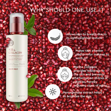 The Face Shop Pomegranate & Collagen Volume Lifting Emulsion - 140ml