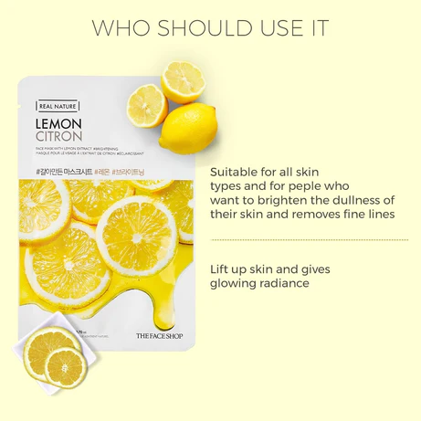 The Face Shop Real Nature Mask Sheet Lemon - 20g