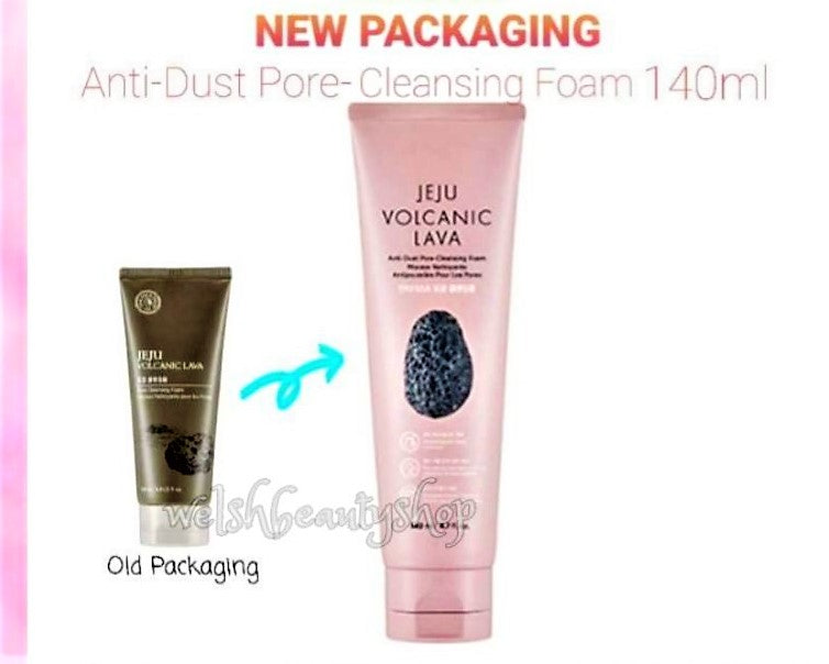 The Face Shop Jeju Volcanic Lava Anti Dust Pore Cleansing Foam - 140ml