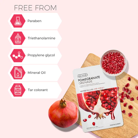 The Face Shop Real Nature Mask Sheet Pomegranate - 20g