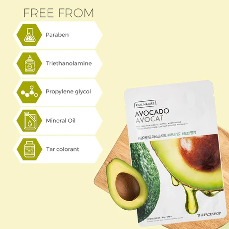 The Face Shop Real Nature Mask Sheet Avocado - 20g