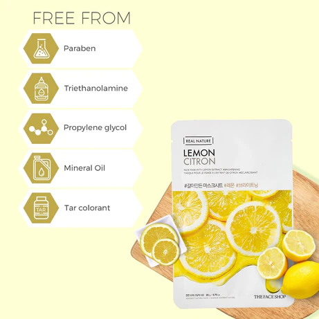 The Face Shop Real Nature Mask Sheet Lemon - 20g